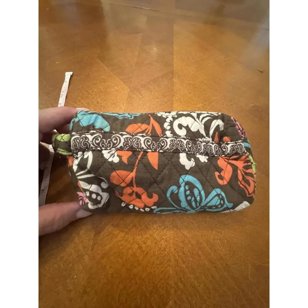 Vera Bradley Quilted Floral Pattern Small Cosmetic Bag